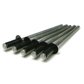 Black Pop Rivets 1/8 Diameter #4 All Aluminum Painted Blind Rivets 4-3, 1/8" x 3/16" Grip QTY 1000