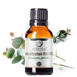 uh*Roh*Muh Eucalyptus Globulus 80/82 Essential Oil - 100% Natural Essential Oil - Premium Quality Home Essential Diffuser Oil for Aromatherapy and Skin Care - Sourced from India 15ml