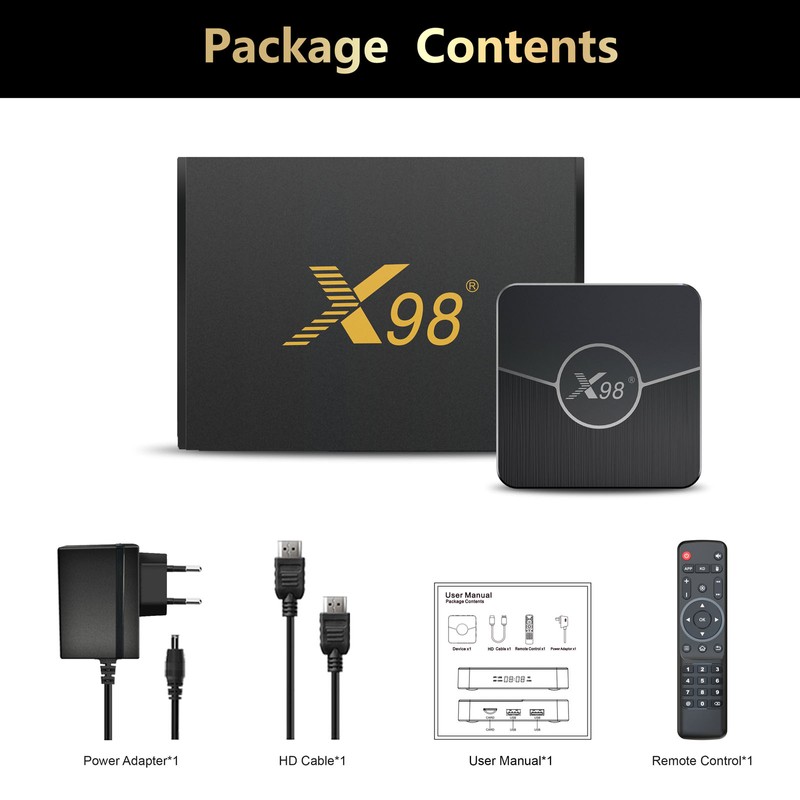X98 Plus Android 11.0 Smart TV Box Amlogic S905W2 UHD