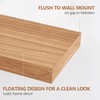 Fun Memories 55 Inch Fireplace Mantel Shelf, Wood Floating Shelves