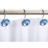 CHICTIE 12pcs Set Clear Big Round Crystal Shower Curtain Hooks
