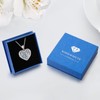 KINGWHYTE Locket Necklace 925 Sterling Silver Heart Tortoise Photo Necklace