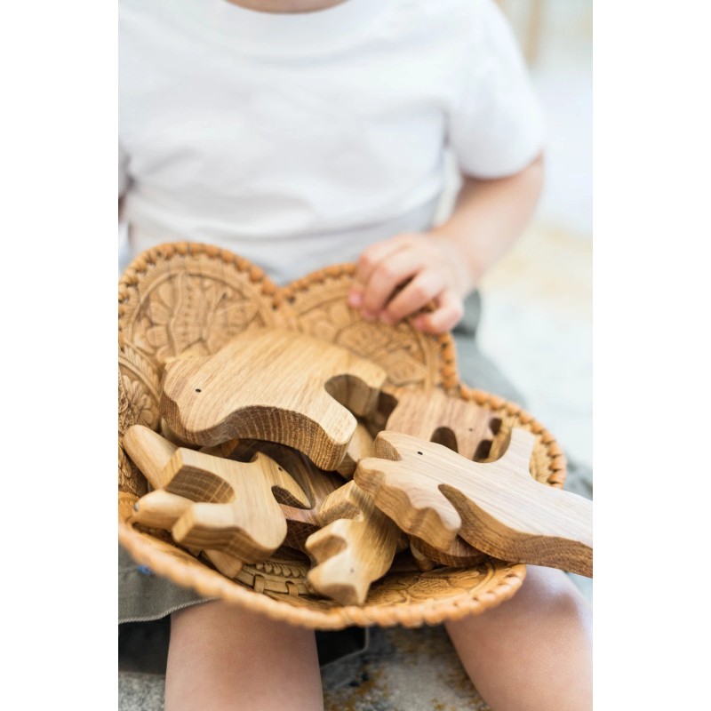 PoppyBabyCo Natural Wooden Forest Animals set of 9