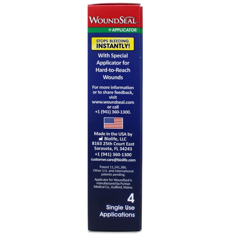WoundSeal Topical Powder + Applicator for Minor External Bleeding, 4