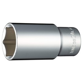 TONE Deep Socket (6 Angle) 3S-24L Drive Angle 0.3 inch (9.5 mm) (3/8 mm), Double Side Width 0.9 inches (24 mm)