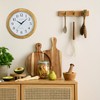 Bulova C5005 Wooden Atomic Analog Wall Clock | Automatically Sets