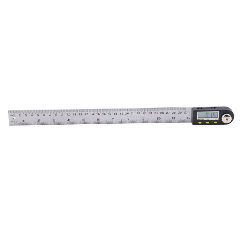 0‑300mm Digital Protractor Portable Stainless Steel LCD Angle Finder Ruler