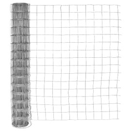 CAPHAUS 16 Gauge Galvanized Welded Fence Wire Roll, Square Mesh Size 4” x 4”, Hog Wire Fencing Cage, Multiple Use for Home Improvement & Animals Enclosure (48 in. x 100ft.)