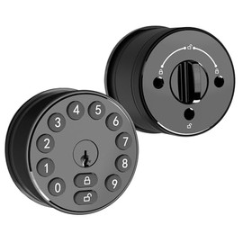 Pomo de puerta de entrada sin llave, cerradura de puerta electrónica, cerradura de puerta con teclado con asa, perilla de puerta de código digital, fácil instalación para dormitorios, oficinas y hoteles (adecuado para puertas de 1.57 a 2.16 pulgadas)