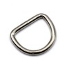 HEAVYTOOL D-Rings 30 mm x 3.8 mm Welded Nickel-Plated Steel
