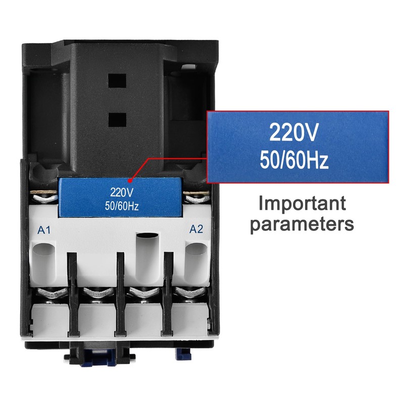 Heschen Electromagnetic Contactor, CJX2-2510 220V, 50/60Hz Coil 3P 3 Pole,