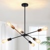 LXWNYY Sputnik Chandeliers- Modern Sputnik Ceiling Light Fixture 6 Lights