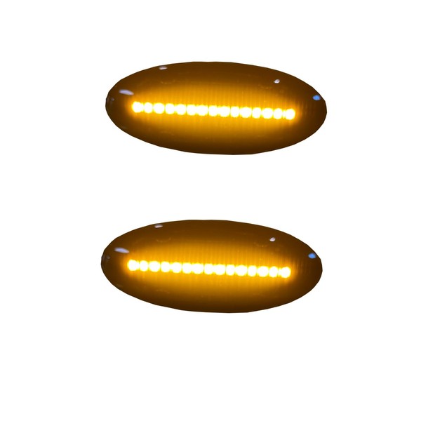 znakeauto 2x Amber Full LED Front Side Marker Lights Compatible