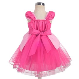 Dressy Daisy - Vestido de Princesa Aurora con Corona y Accesorios para Niña, Disfraces Bella Durmiente Talla 5-6 Años, Rosa Fuerte