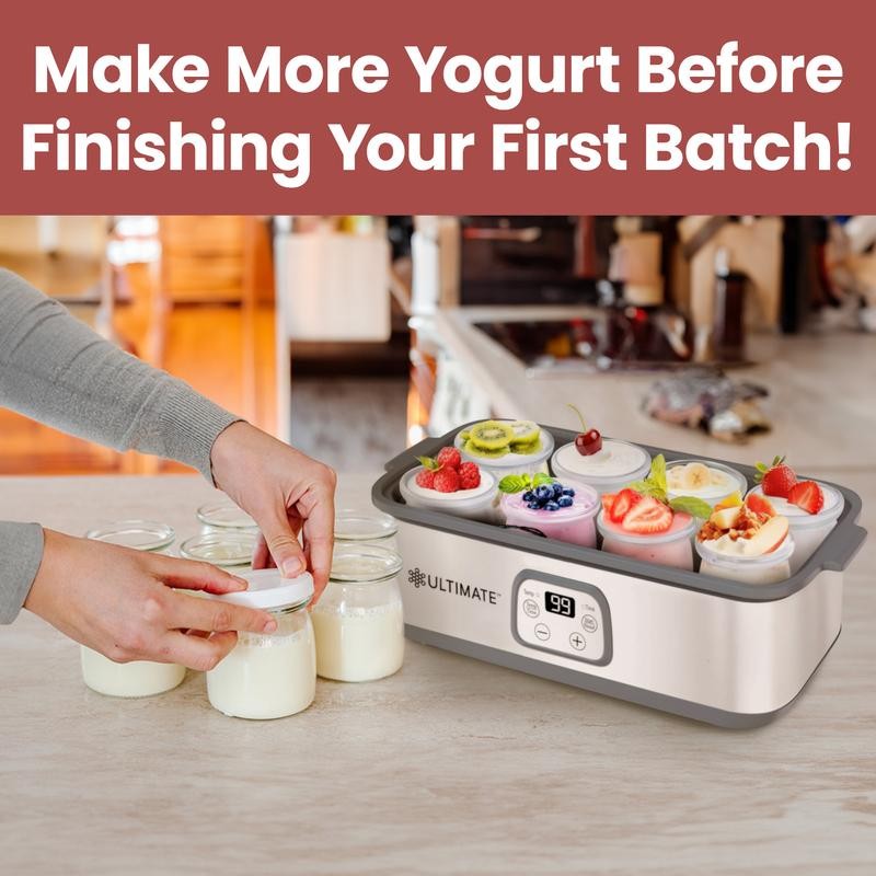 Ultimate Yogurt Jars - Make More Delicious Yogurt! 8 Count