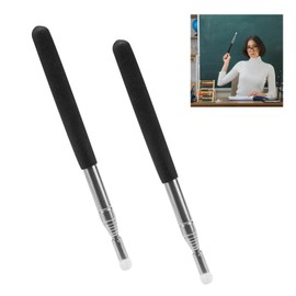 Set of 2 Extendable Pointing Sticks, 100 cm Telescopic Pointing Pointer, Extendable Telescopic Rod, for Teachers, Presenter, Whiteboard, Blackboard Pointer for Presentations, Formats, Seminars (Black)