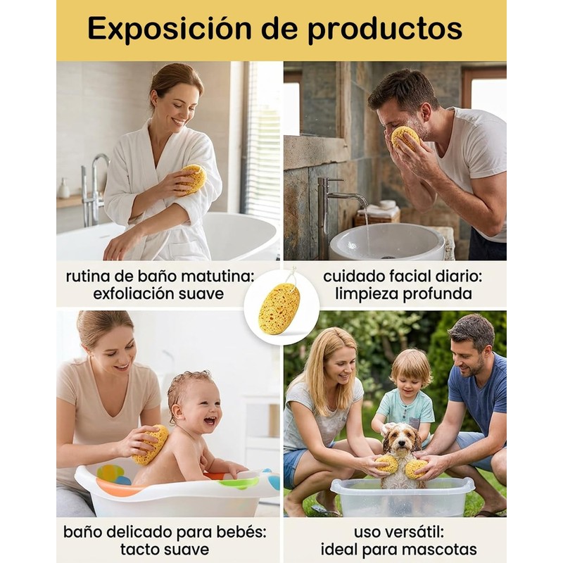 Esponja de Baño Exfoliante Xjvjixe Juego de 2 Piezas para