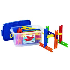 Environments 6.25 inch Chunky Construction Bars, 36 Pieces, Building Blocks, Manipulatives, Early STEM, Educational Toy, Ages 18 months and Up