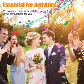 Pack of 12 Streamers Cannon Throwing Streamers Birthday Confetti Colourful for Weddings Parties Birthdays Carnival New Year Graduations Photo Shoots Magic Performance etc.