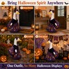 Halloween Porch Goose Outfits, Purple Pumpkin Goose Dress