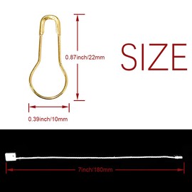 500Pcs Black Hang Tag Fasteners Nylon Snap Lock and 500Pcs 0.8 Inch Golden Metal Ground Pins Clothes Tag Pins for Crafting and DIY (White String Gold pin)