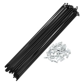 RATCHROLL 1 Set Universal Bicycle Spokes 12G 247mm Length Bike Wheel Spokes Nipple Black Carbon Steel