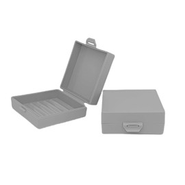 Elimeta Soap Holder 2 Pack, Shower Bar Case Fit Dr Squatch Soap, Waterproof Travel Soap Container with Lid, Square Bathroom Soap Dish Box for Camping, Gym and Outdoor Traveling (Grey)