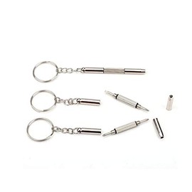 Parts Express Eyeglass Repair kit, Bestpriceam 3 in 1 Home Sunglasses Eyeglass Cellphone Watch Repair Keychain Screwdriver Tool
