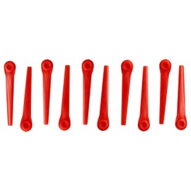 vhbw 10 x replacement blades for Gardena RotorCut 5368-20 for grass trimmers, replacement blade, orange, plastic