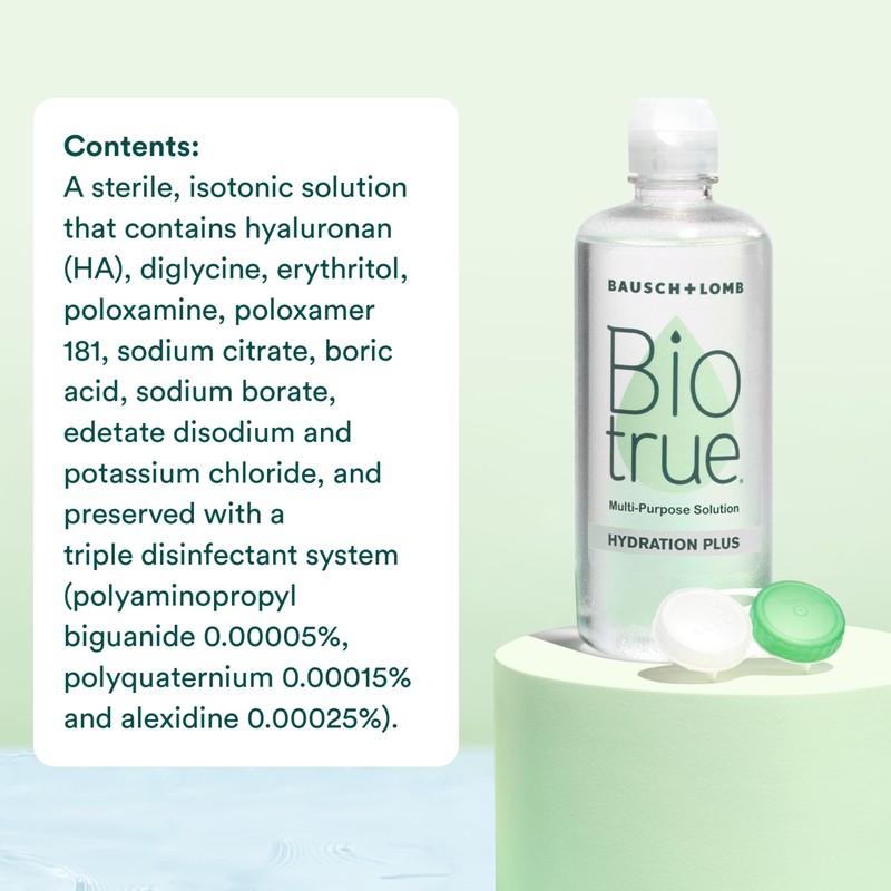 Biotrue Hydration Plus Contact Lens Solution, Multi-Purpose for Soft Lenses,