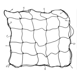 MIJOMA Luggage Net Boot Net with 12 Hooks, Organiser & Securing for Car Trunk, Cargo Net for Storage & Storage, Elastic Universal 75 x 75 cm (Black)