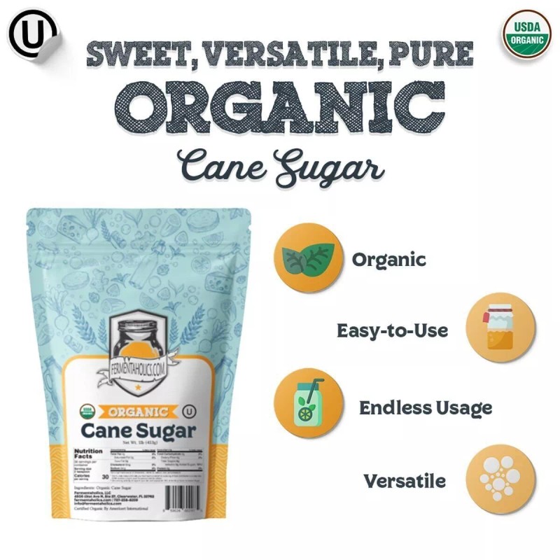 Fermentaholics Organic Cane Sugar 1 lb