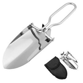 Folding Shovel Small, Mini Garden Shovel, Stainless Steel Camping Shovel with Belt Bag, Folding Shovel, Hand Shovel, Planting Trowel, Camping Spade for Garden, Flower Trowel, Camping, Outdoor