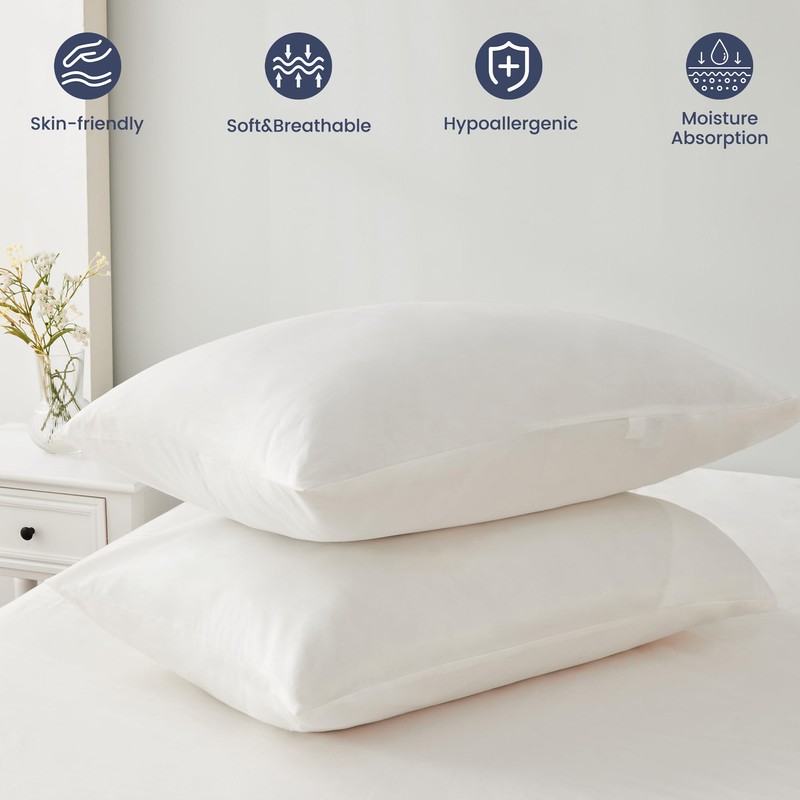 LINENOVA 100% Luxury Cotton Body Pillowcase(1 Piece),Super Soft and Breathable