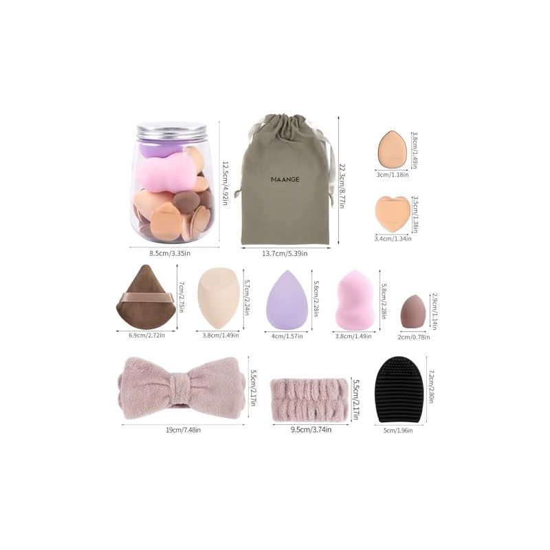 MAANGE Brochas de Maquillaje 51 Piece Set de Brochas para