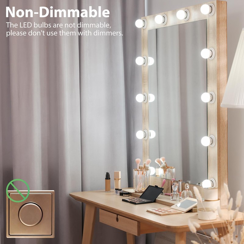 DEGNJU LED Vanity Light Bulbs, 60W Equivalent, Bathroom Light Bulbs