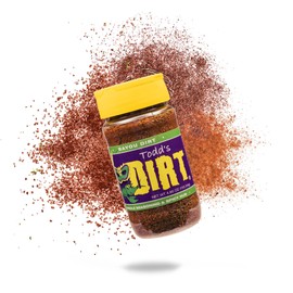 Todd’s DIRT - Bayou DIRT Medium Bottle 4.85 oz, Cajun & Blackening Seasoning, Gourmet Spicy All Purpose Seasoning that’s GREAT ON EVERYTHING, 100% All Natural With No MSG & Gluten-Free, 4.85 oz