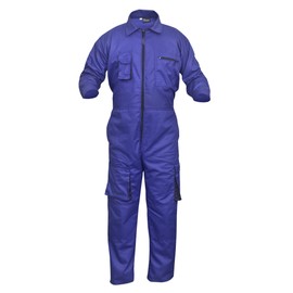 Work Wear Men's Overalls Boiler Suit Coveralls Garage Overalls Mechanics Boilersuit 4 Colours (L, ROYAL BLUE)