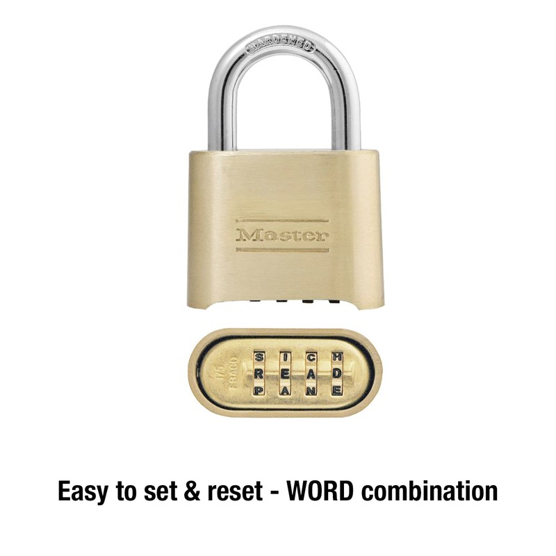 Master Lock Padlock, Set Your Own Letter Combination Lock, 2