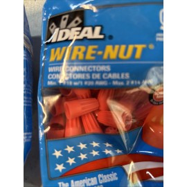 Ideal (2)Ideal Wire-Nut 73B 30-073P 100 Pack Wire Connectors Orange.NEW. H 493