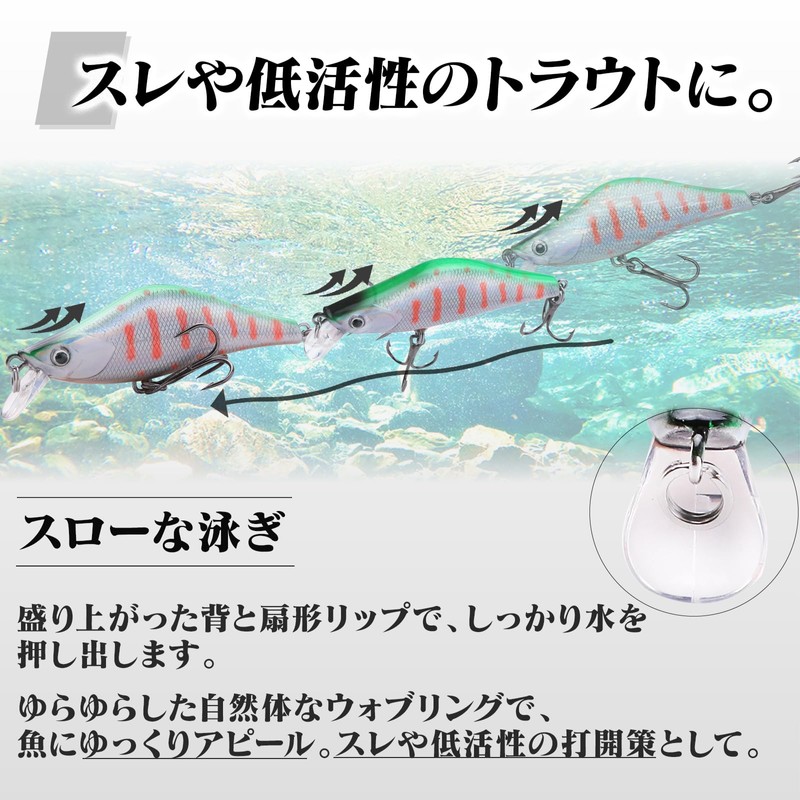 CONTYU Mountain Stream Minnow Set of 5 Slow Inducing Trout
