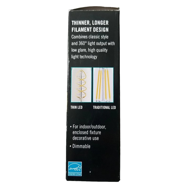 EcoSmart 60W Dimmable LED Vintage Edison Light Bulb Bright White