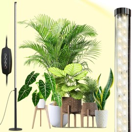 LYCereal Grow Lights for Indoor Plants, Full Spectrum LED Grow Light with 6-Level Dimmable, Automatic Timer, and Height Adjustable, Wide Coverage, Vertical Standing Plant Lamp for Tall Plants