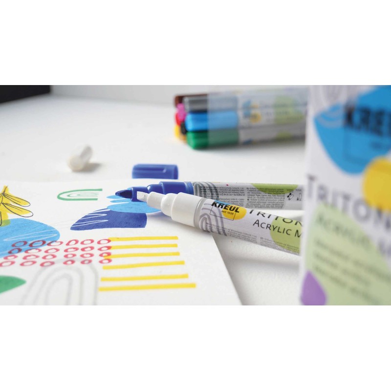 KREUL 17860 Triton Acrylic Marker Edge Powerpack, 11 Acrylic Paint