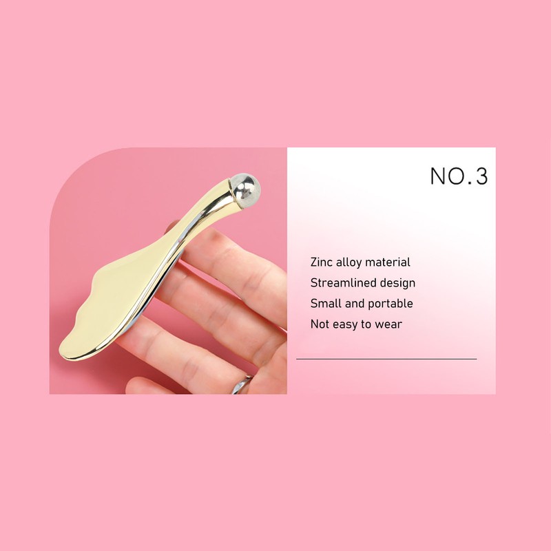 Double Head Eye Cream Applicator Zinc Alloy Ergonomic Magnetic Ball
