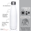 GRAZDesign Thermal Water Bottle with Name Maritime Two Dolphins Motif
