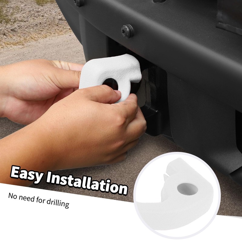 Jimen Fit for Ford Bronco 2021-2024, 2PCS Front Bumper Tow