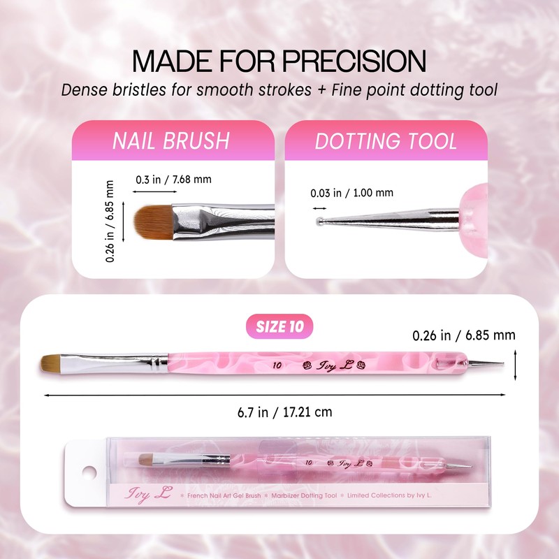 Ivy L Premium 2 Way French Gel Acrylic Nail Art