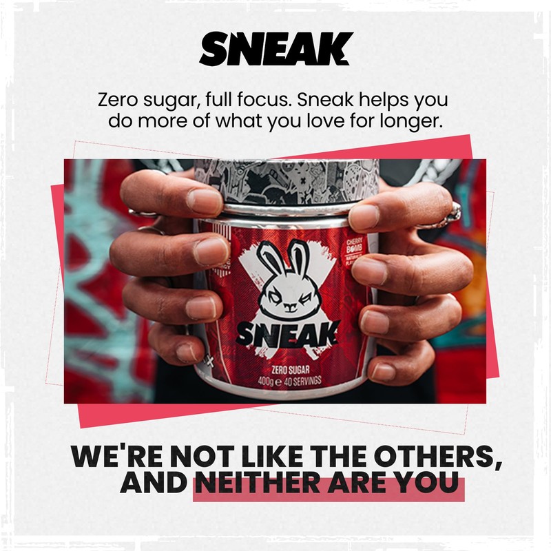 SNEAK Energy Drink Powder | Cherry Bomb | No Sugar.