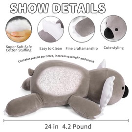 WeBingo 4.2lbs Weighted Koala Stuffed Animals, 24" Cuddle Koala Stuffed Animal Pillow, Big Weighted Stuffed Animals for Anxiety Gifts for Kids & Adults